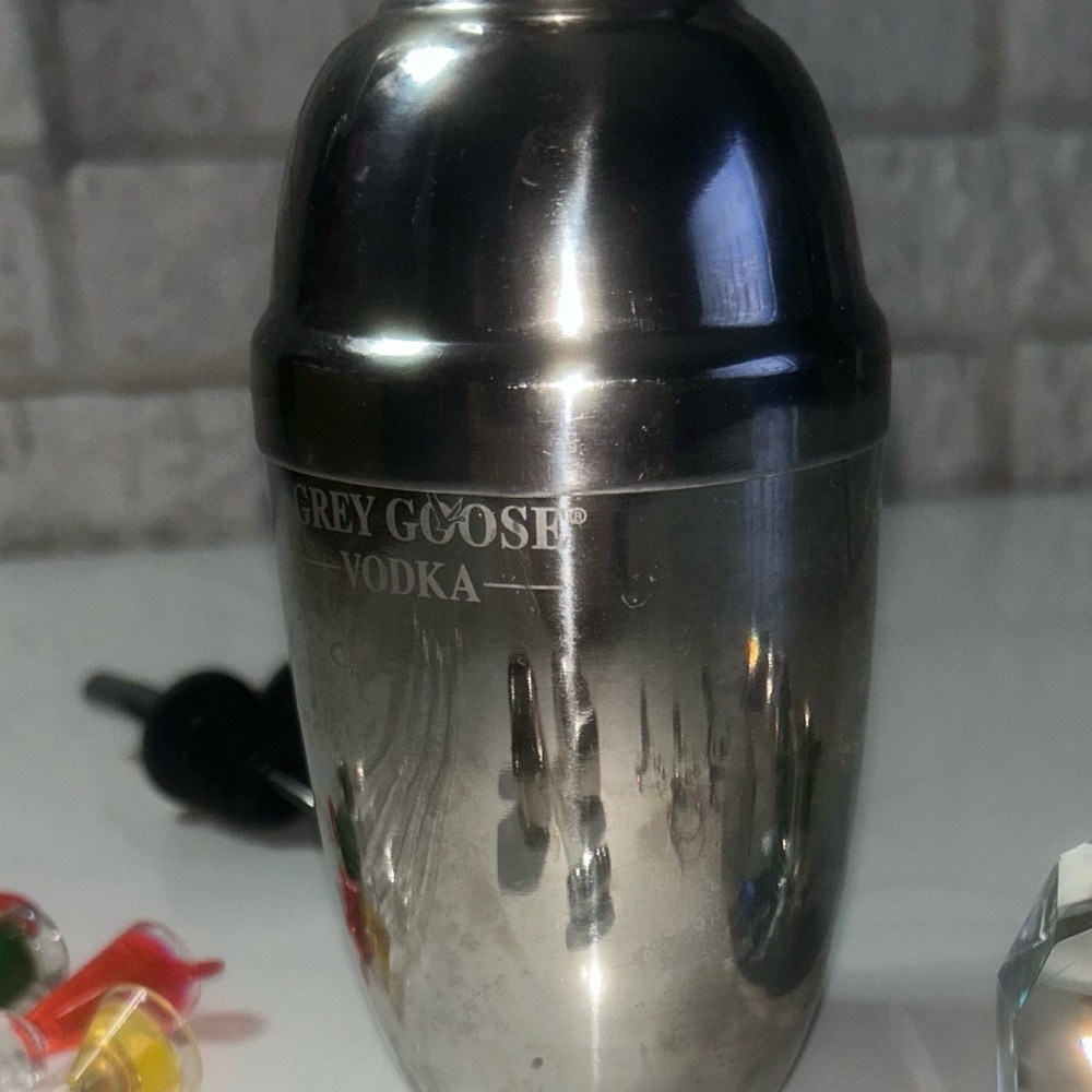 Stainless Steel Cocktail Greygoose Shaker Set Bar Accessories Decorative Tools - Picture 3 of 14